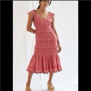 NWT Anthropologie Forever That Girl Pink Midi Dress, Size Medium